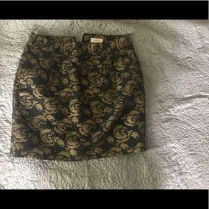 Black Loft skirt with Gold Roses